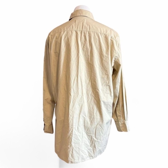 Nili Lotan Yorke Shirt Women’s Large Khaki Oversized Button Up Long Sleeve Top - Picture 2 of 6